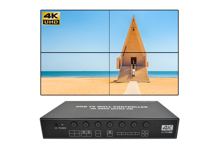 LINK-MI LM-TV04Q 2x2 Video Wall Controller Support 4K@30Hz